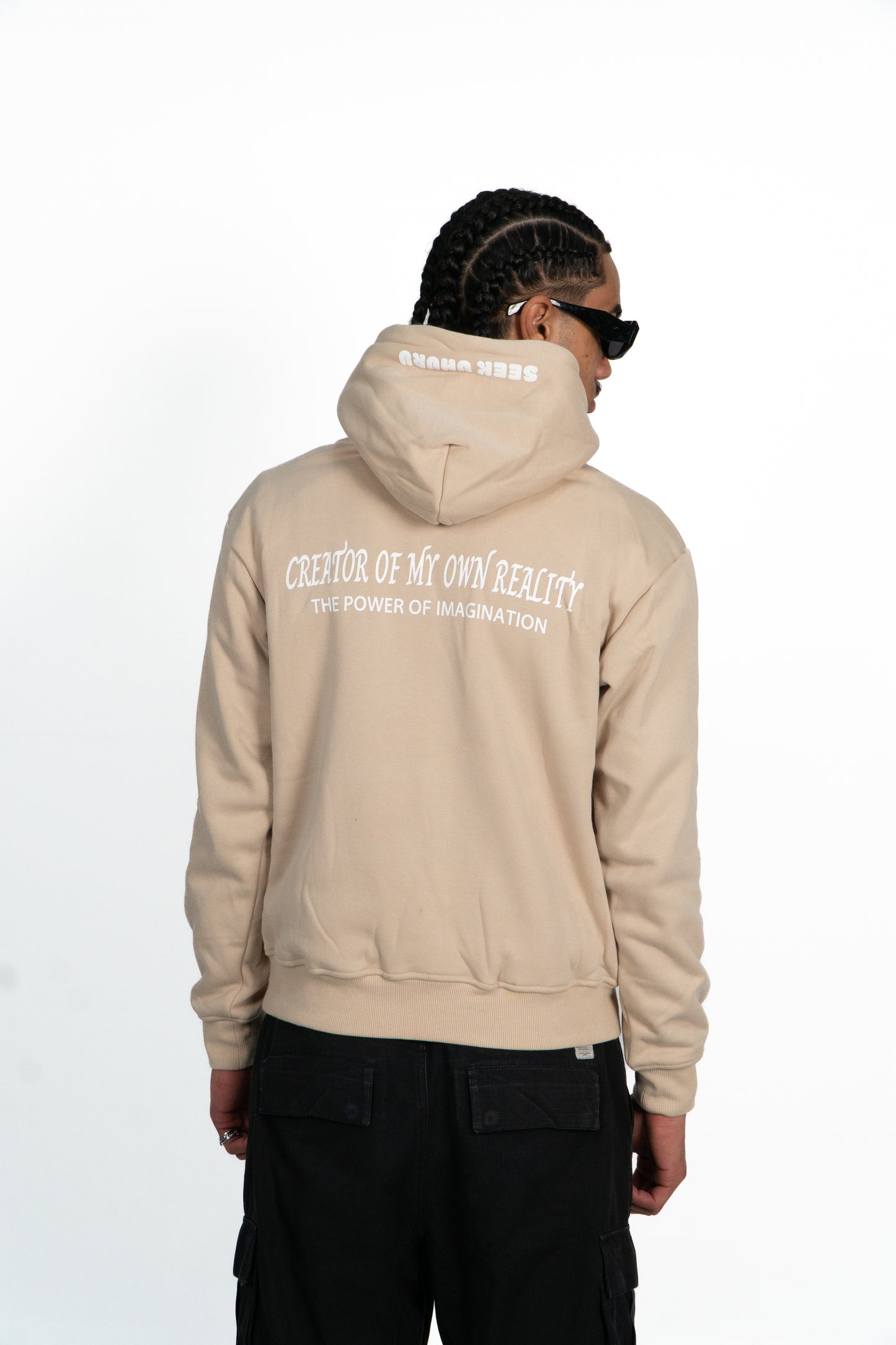 BEIGE  "CREATOR OF MY OWN REALITY" HOODIE