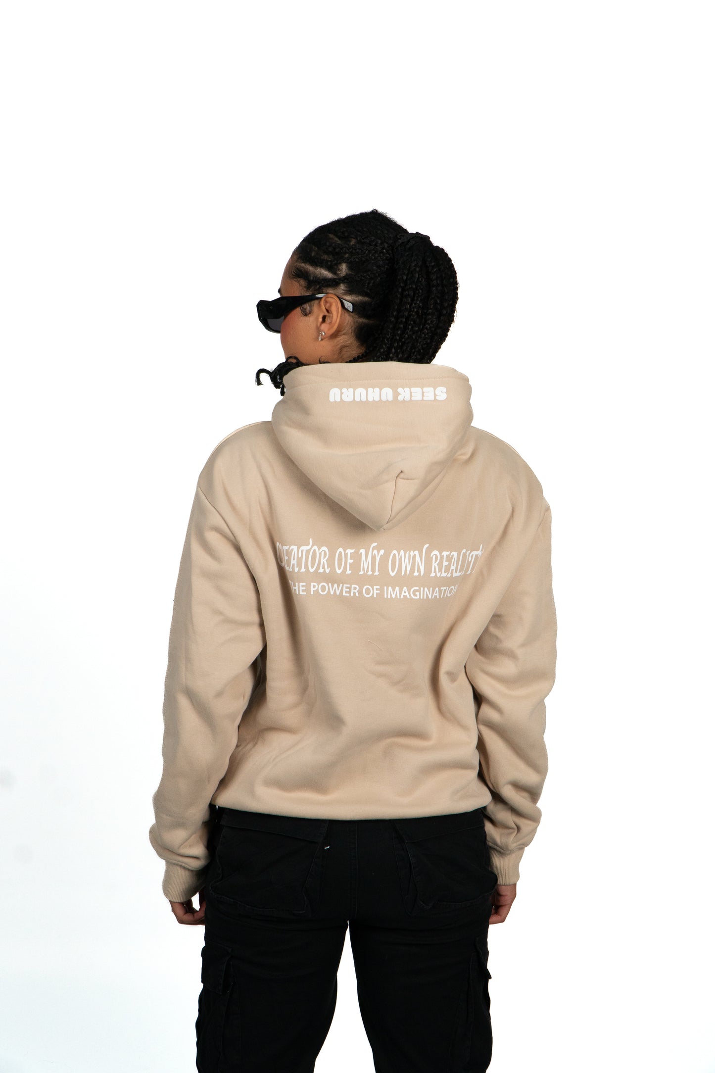BEIGE  "CREATOR OF MY OWN REALITY" HOODIE